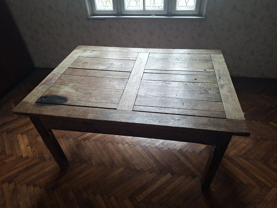 Masă Rustică Mare din Lemn Masiv (Stejar), Extensibilă – Ideală