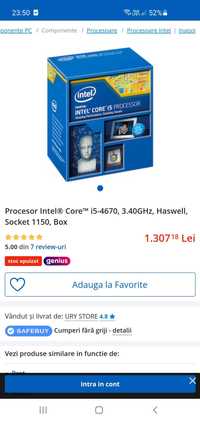 Procesor i5 4670 3400MHz, 6Mb Cache socket sk 1150 Haswell intel