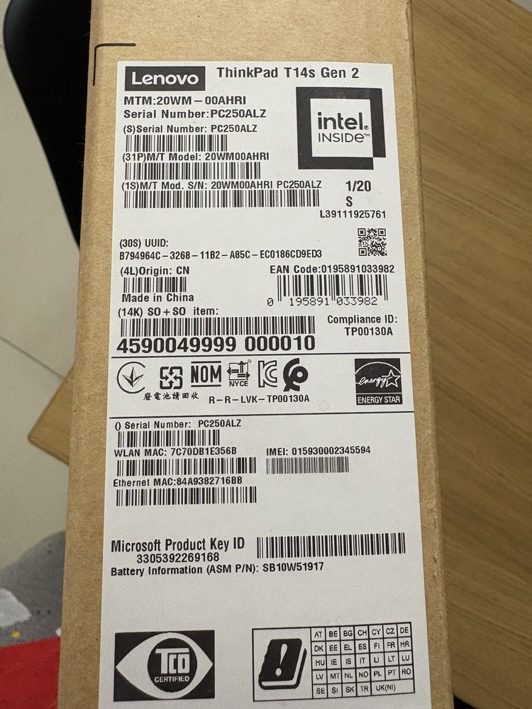 Lenovo ThinkPad T14s Gen 2 – i7, 16GB, 512GB, LTE – Sigilat