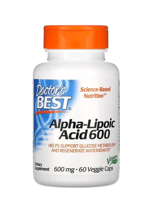 Doctors best  alpha lipoic 600 альфа липовая кислота 600мг 60капсул