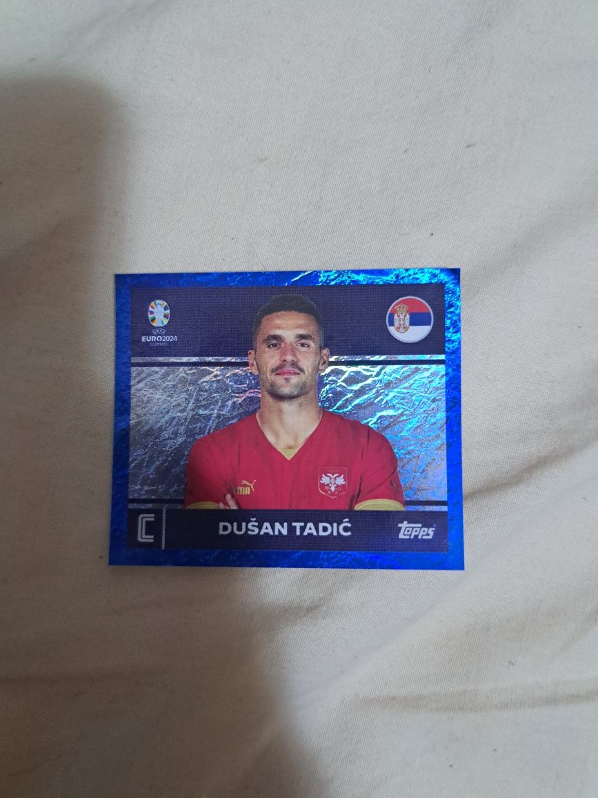 Dusan Tadic (C) Mega Rare Blue | Topps Euro 2024  sticker