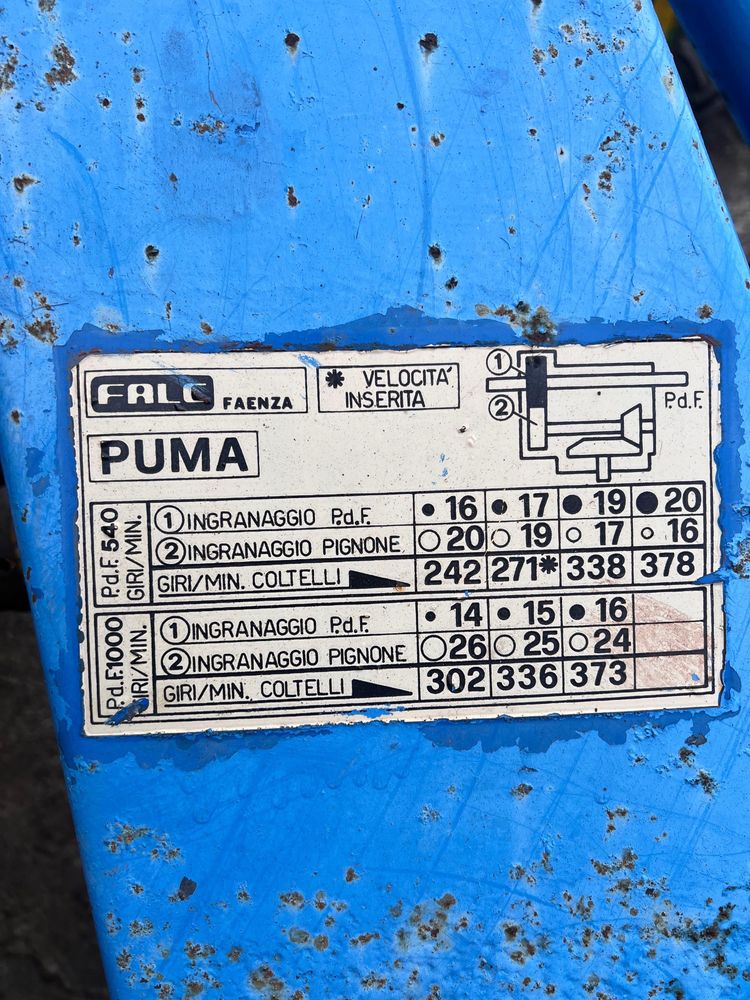 Freza Grapa rotativă Flac puma de 2.50 m