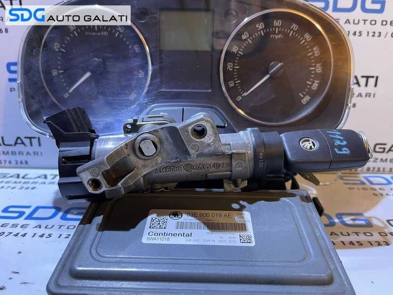 Kit Pornire ECU Calculator Motor Cip Cheie Ceas Bord Imobilizator Skoda Fabia 2 1.2 CGPA 2011 - 2015 Cod 03E906019AE 5WA11018 [L4412]