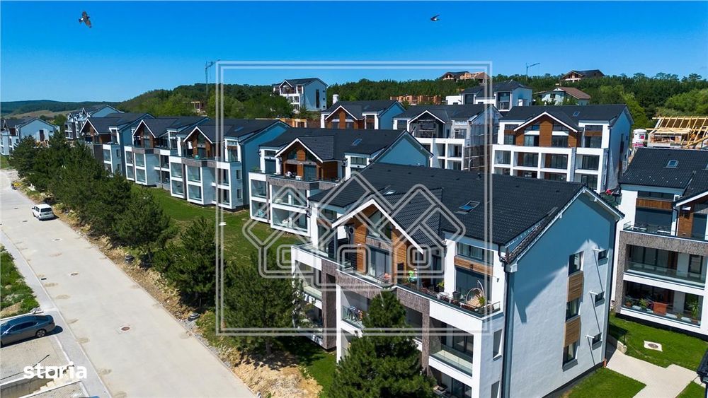 Ap. 3 camere, aer conditionat, 2 terase  - constructie noua