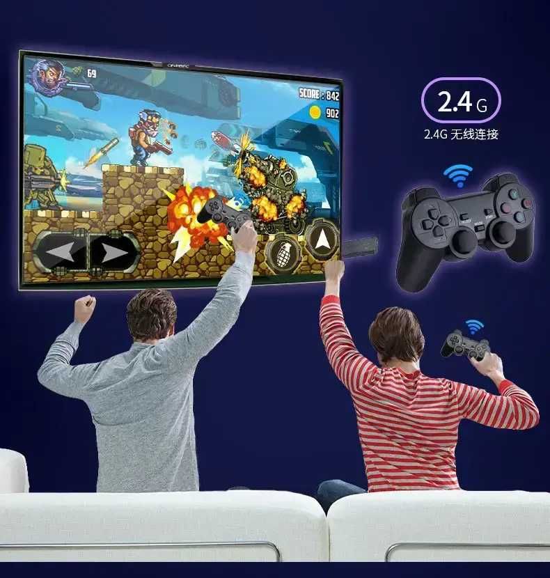 Геймпад Gamestick 4K TV Конзола с 10000 игри/64гб/2 безжични джойстици