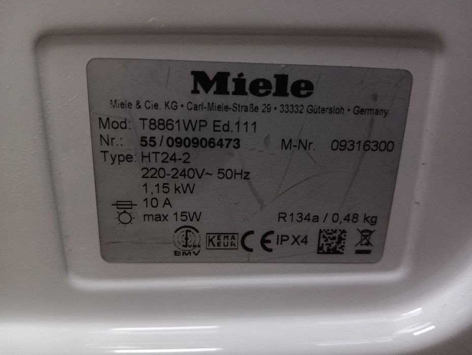 Сушилня с термопомпа Миеле Miele T8861 Edition111  24 месеца гаранция!