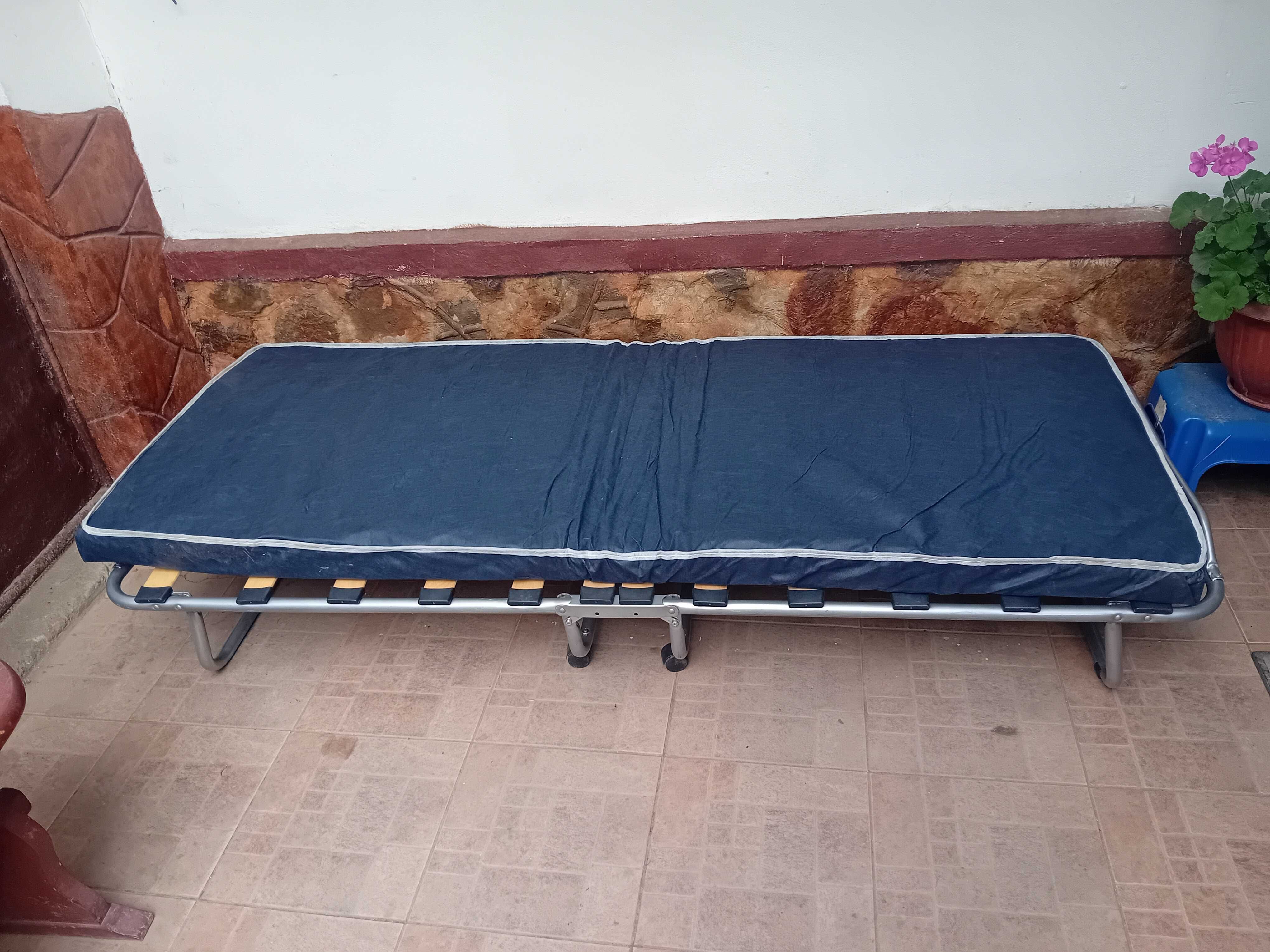 Pat pliabil cu saltea 190x80 4buc