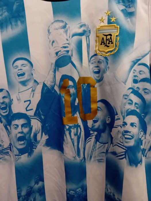 Оригинална детска фланелка на Аржентина - световни шампиони - Меси