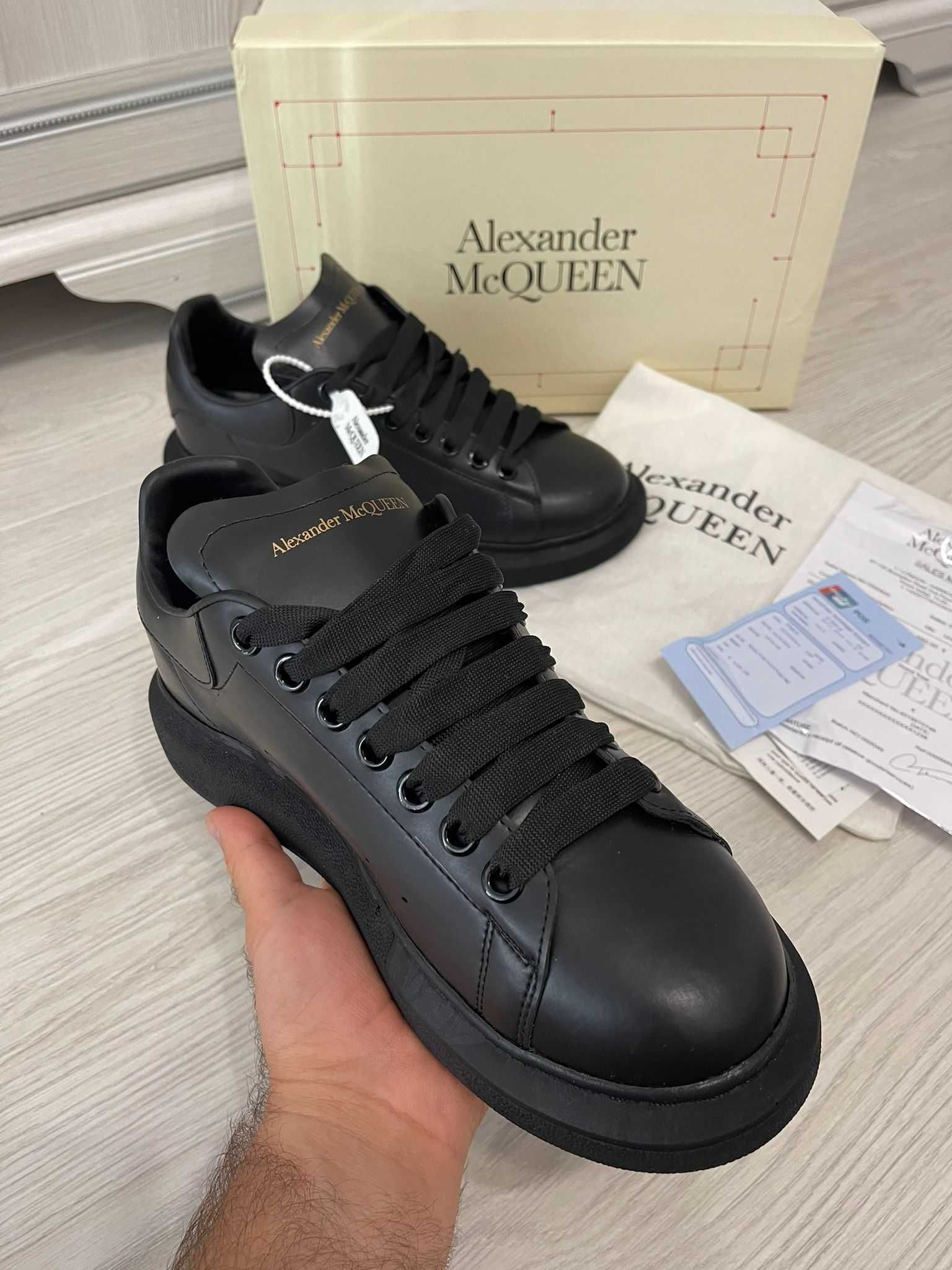 Alexander Mcuqeen Piele Negru 36-45 [Verificare Colet]