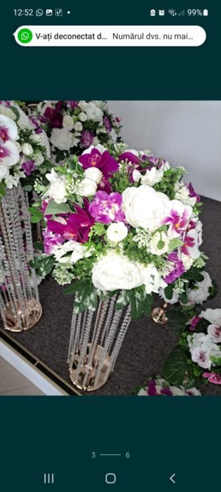 Vând 5 bucati stâlpișori noi  cu decor de flori pret pe buc