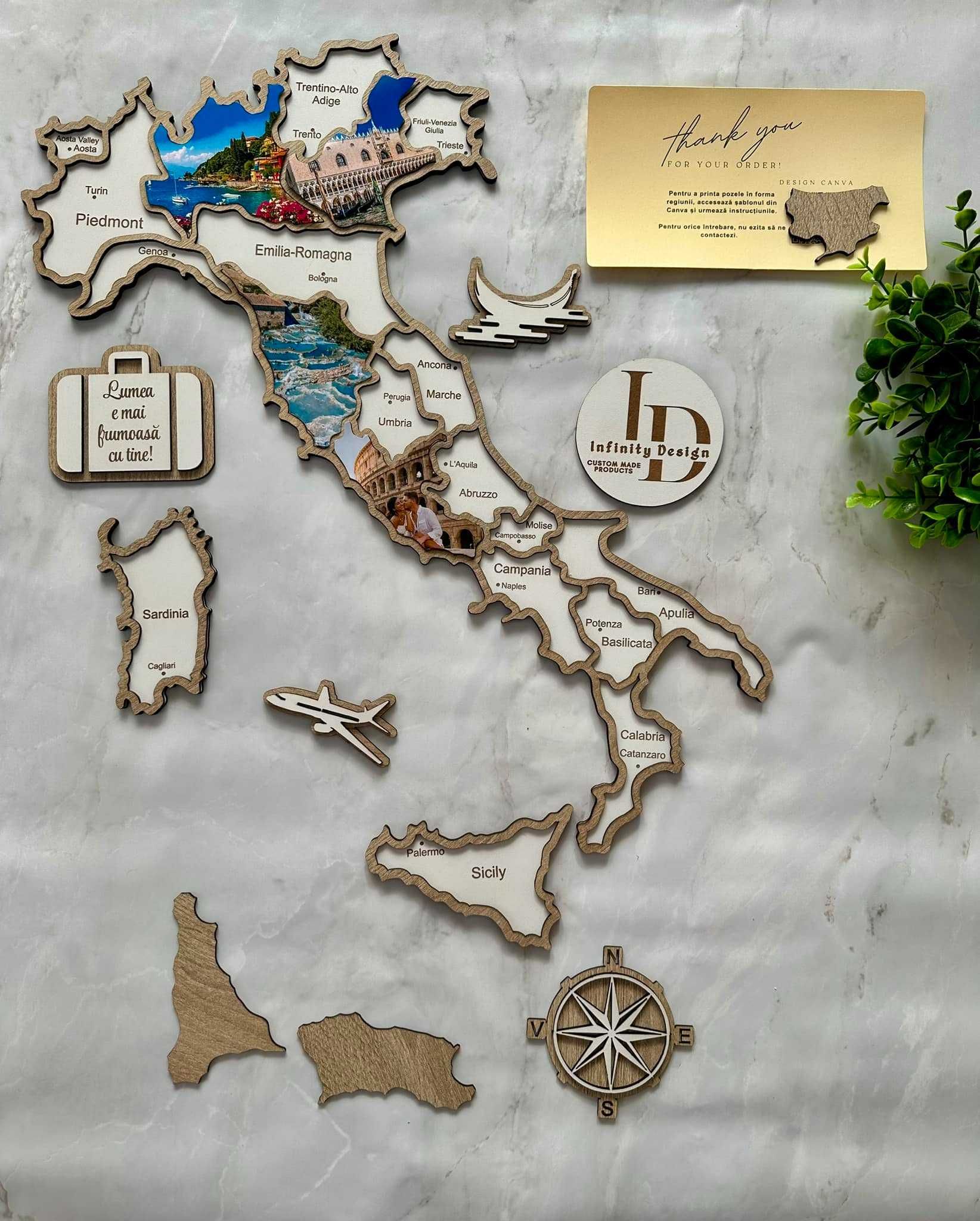 Decoratiuni | Harta Italiei cu poze