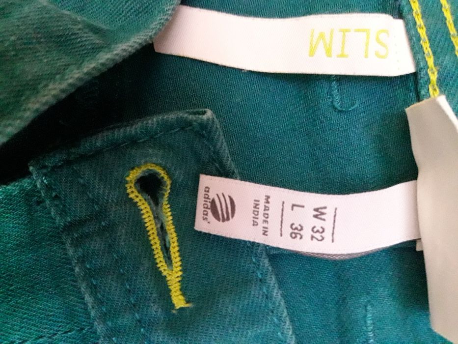 Blugi slim fit adidas verzi.!