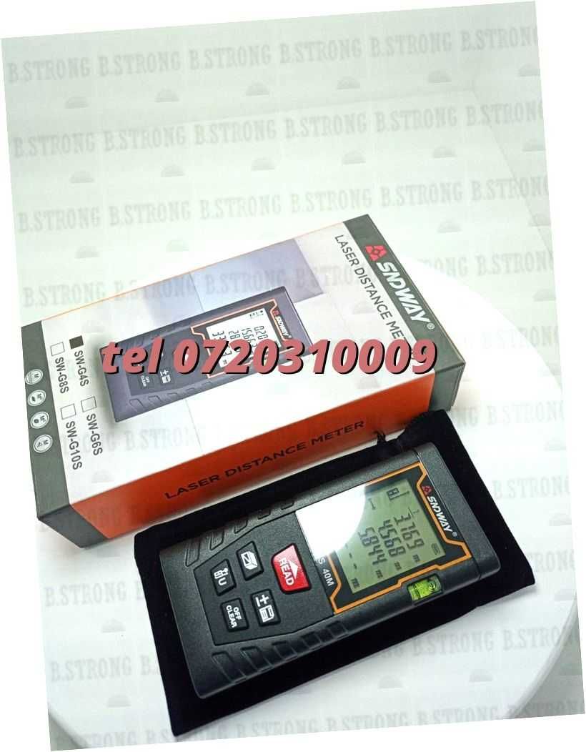 Telemetru Laser 40m Sndway Digital Portabil Usor De Manevrat