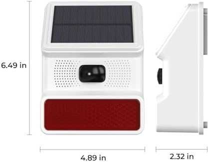 Нова Соларна аларма с светкавица и датчик за движение за двор градина