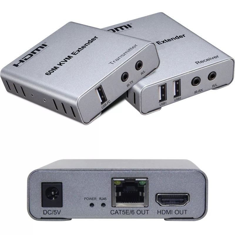 HDMI + USB удлинитель 60М 1080p, HDMI USB Extender 60M , Lan, Ethernet