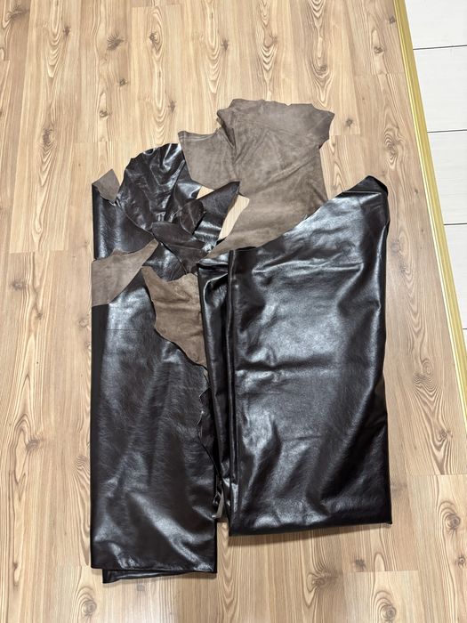 Piele naturala pt tapiserie, din Italia, maro ciocolatiu 6.5 mp