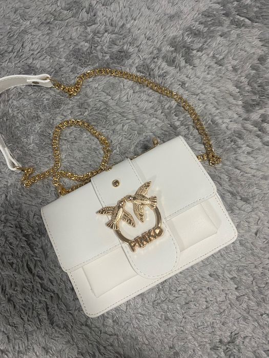 Бяла чанта pinko оригинална