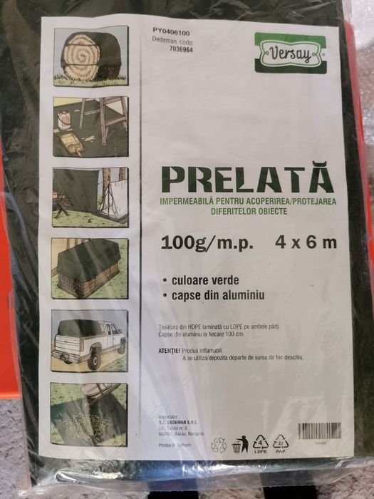 Vând prelată pentru corturi și rulote.