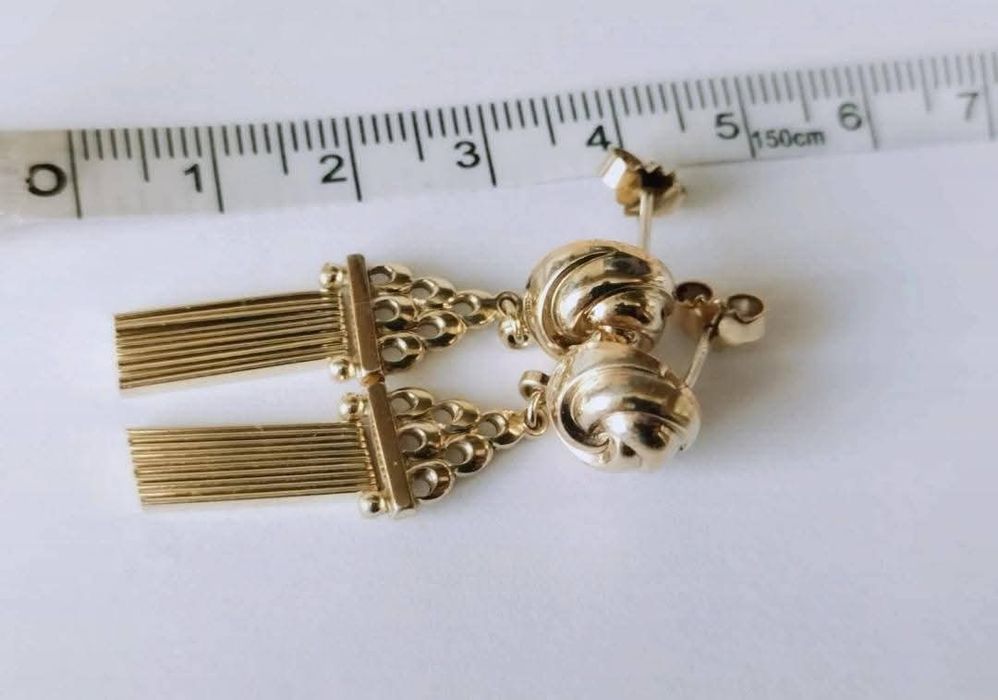 Vechi cercei placati cu aur de 14K, Kordes & Lichtenfels, Germania