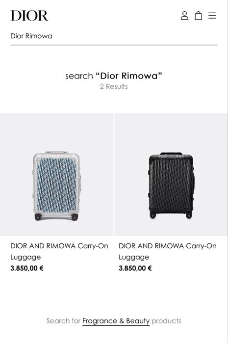 Troller Dior x Rimowa black monogram Autentic
