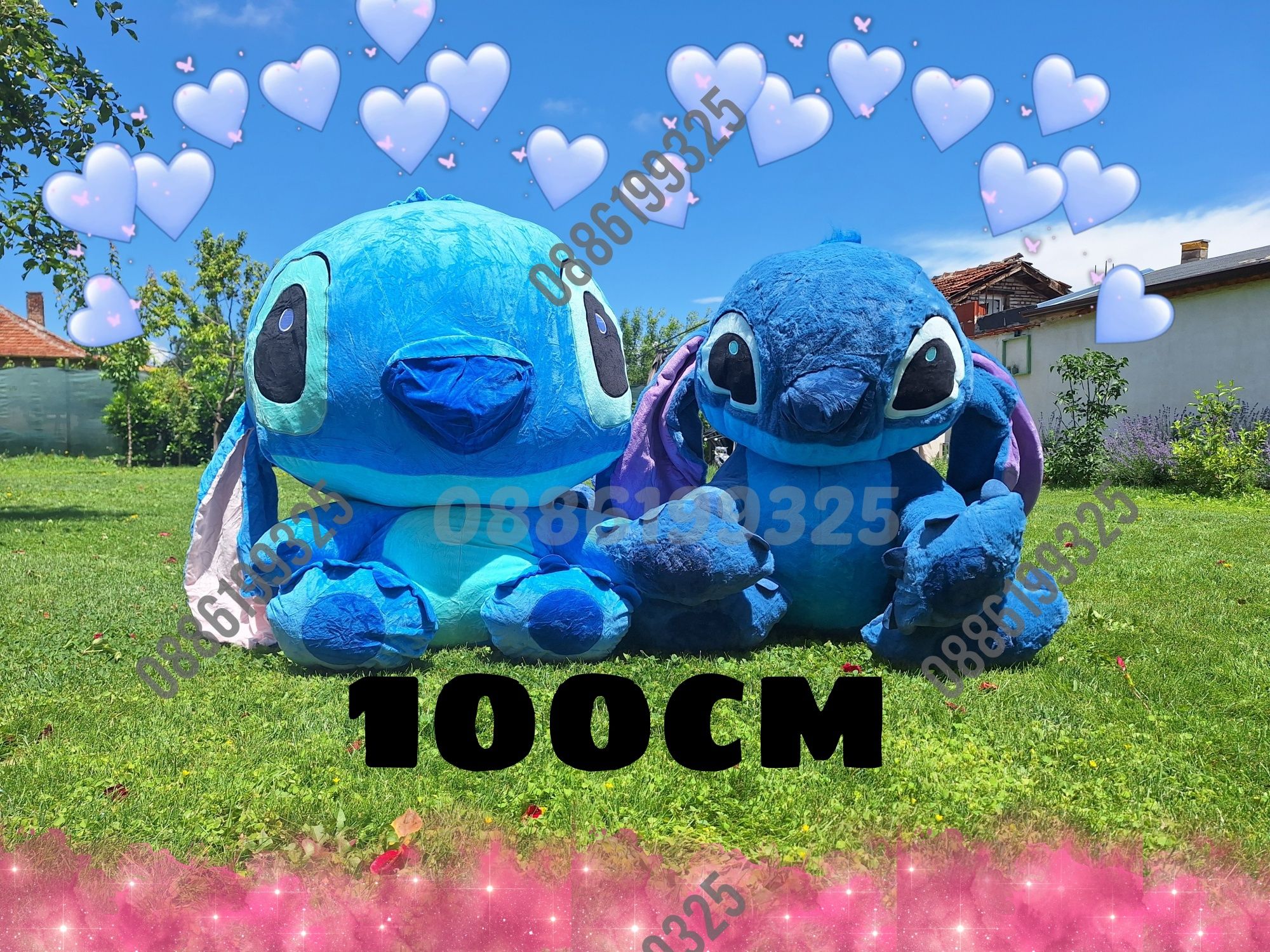 Голям плюшен Стич, 120-150см Голяма плюшена играчка Стич, Lilo Stitch