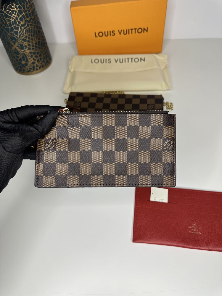 Geanta Louis Vuitton model FELICIE piele canvas 100% cutie cadou