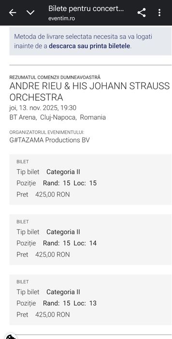 Bilete la Andrei Rieu