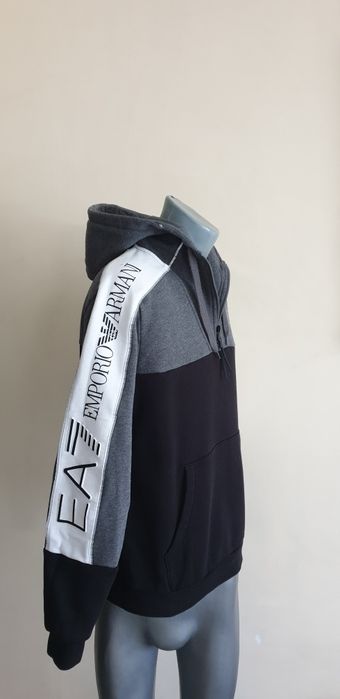 Emporio Armani EA7 Hoodie Half Zip Mens  50/L ОРИГИНАЛ! Мъжки Суичер!