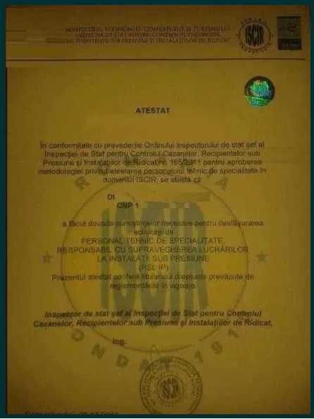Autorizat montaj/reparatii/verificari tehnice centrale termice jucarii