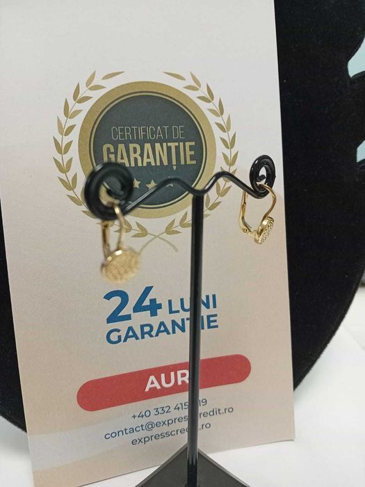 (AG33) Cercei Aur 14K Garantie 2 Ani