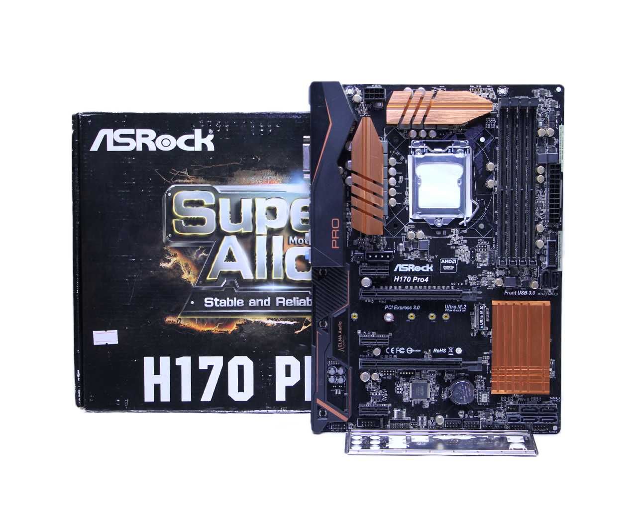 Мат.Плата LGA 1151 ASRock H170 PRO4 4x DDR4