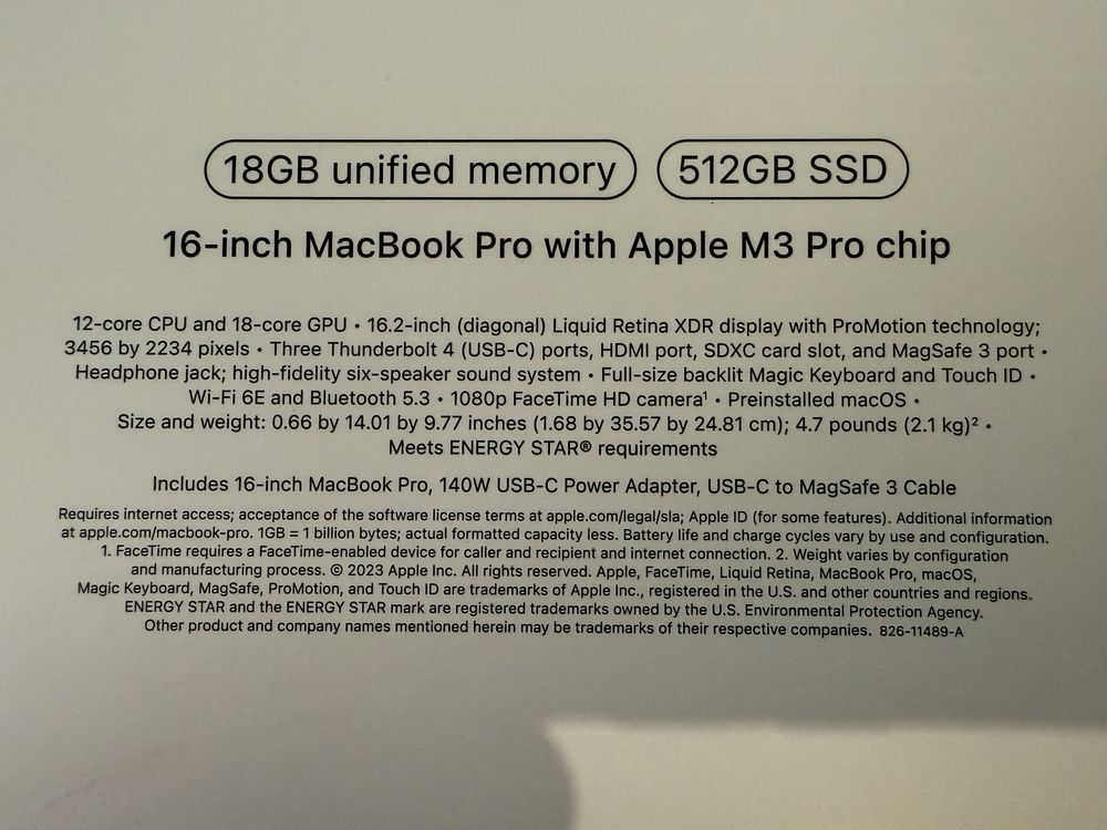 Apple Macbook Pro M3