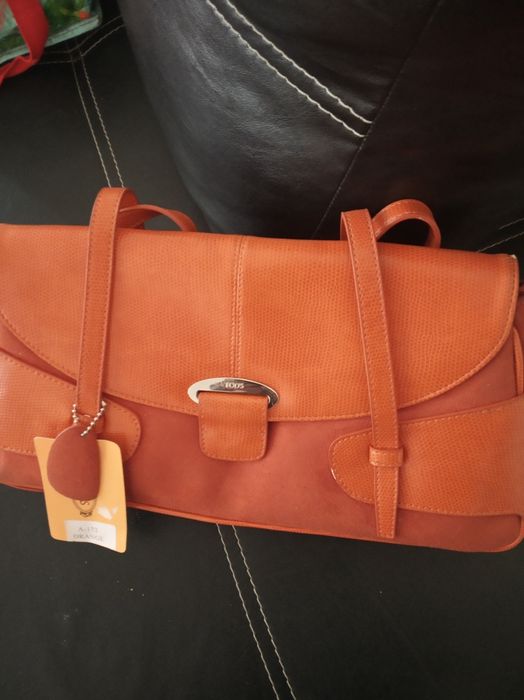 Дамска чанта Tod,s оранжево-керемиден цвят
