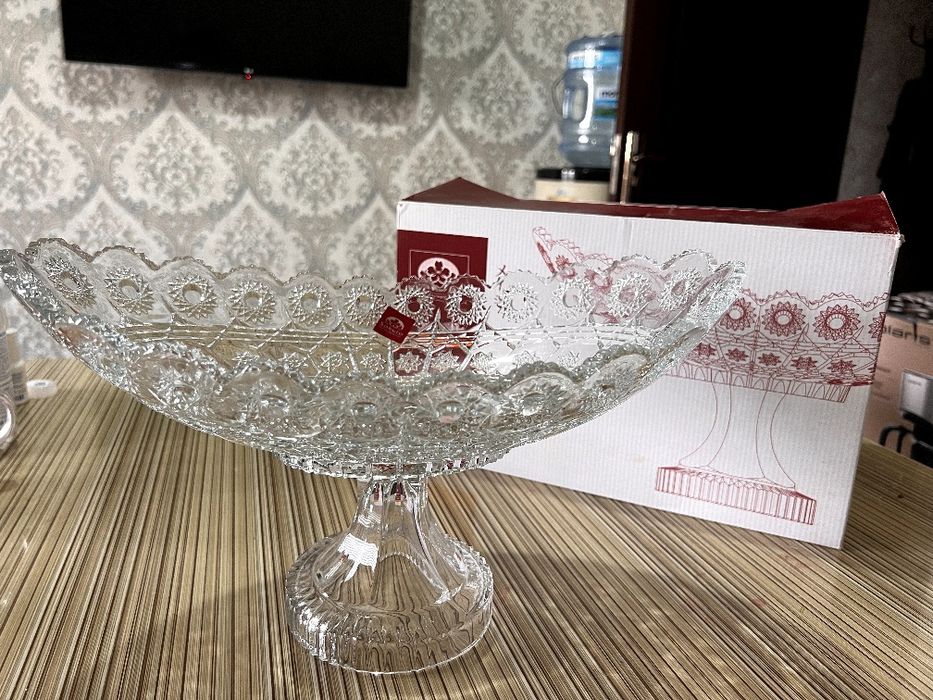 Чаша на ножке Sakura Glass Mey-ji, 36×23 см, новая