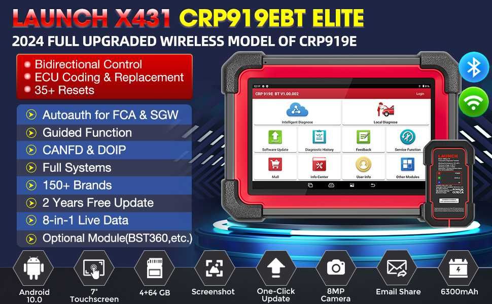 Tester diagnoza auto Launch x431 CRP919BT original cu 2 ani update