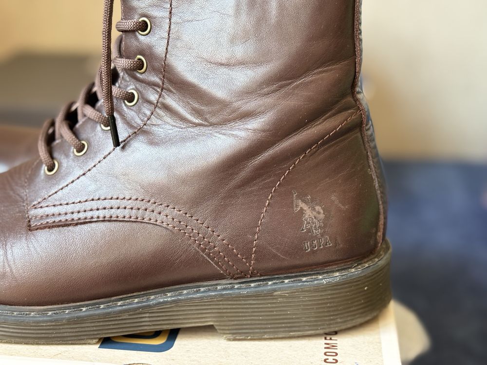 Сапоги кожаные US POLO ASSN 42 размер
