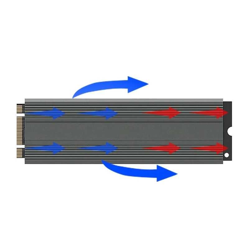 Алуминиев охладител за M.2 NGFF 2280 PCI-E NVME SSD дискове