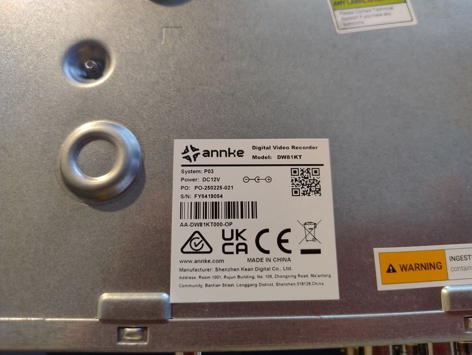 ANNKE DVR/NVR DW81KD 8 канален 2TB(toshiba)+4бр. 5MP камери