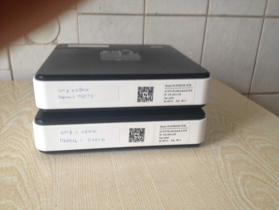 DVR видеорегистраторы 2 комплекта PoE
