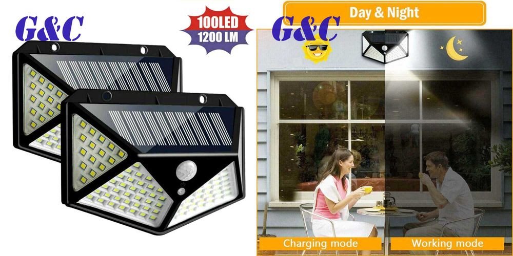 Lampa solara + senzor de miscare, 3 moduri iluminare. Noua!