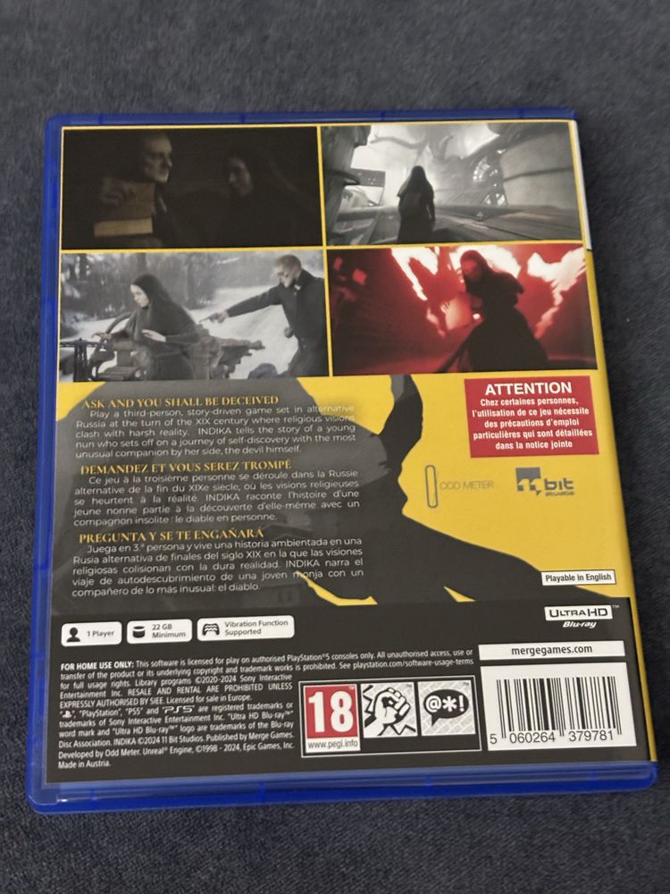 Продам indika индика диск игра на ps5/пс5
