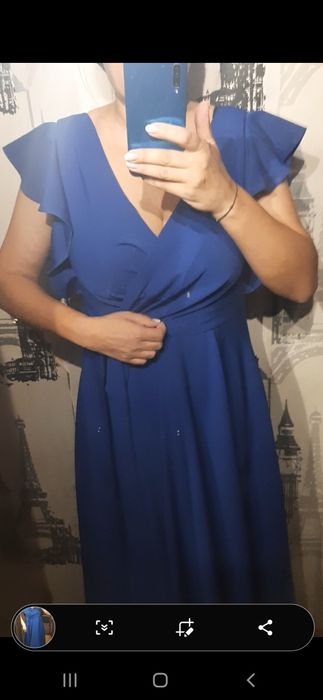 Rochie satin, lunga de ocazie