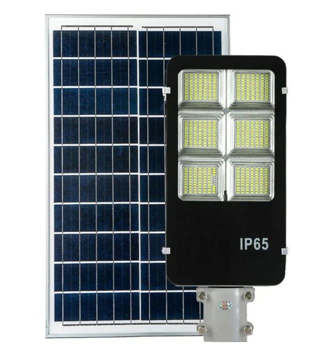Lampa solara stradala JORTAN 200w 300w cu suport metalic/stalp senzor