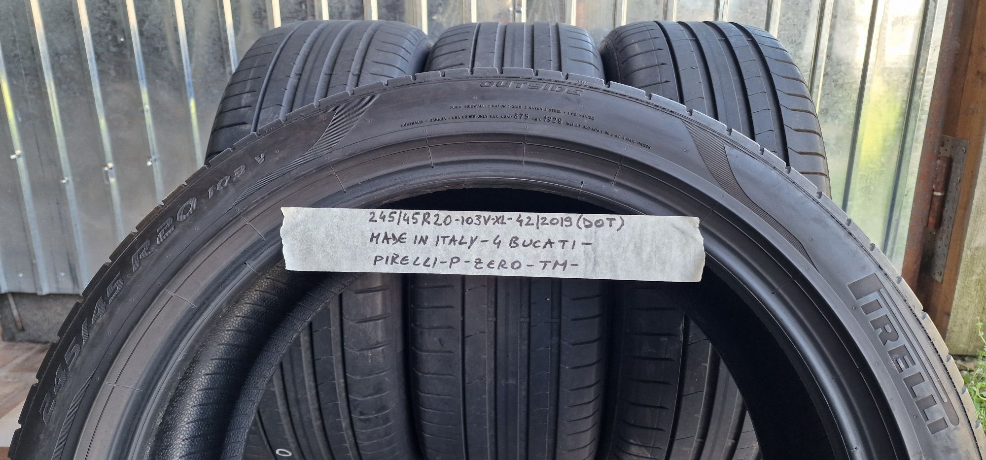 245/45 R20 - 4 anvelope - Pirelli - de vara - DOT: 42/2019 !