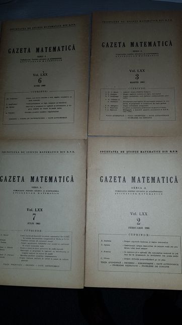 Gazeta matematica anii '60 seria A