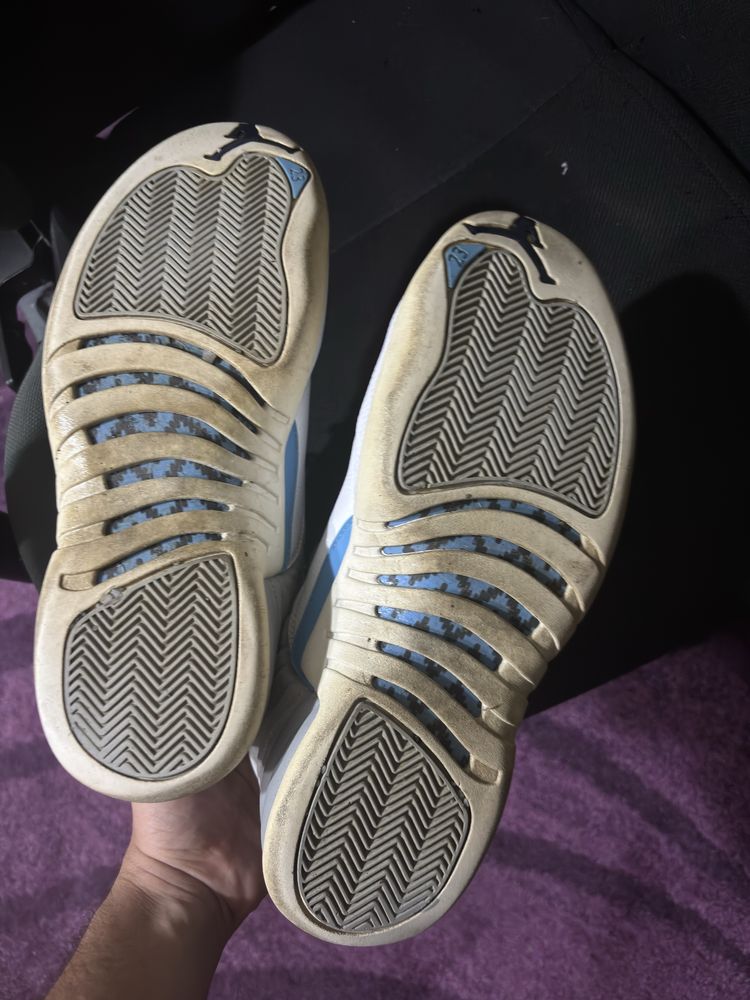 Jordan 12 Grey University Blue