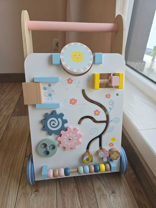 Дървена играчка Moni Toys за прохождане, 12 месеца +
