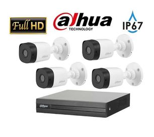 FULL-HD Комплект DAHUA с 4 камери и 4 канален хибриден DVR