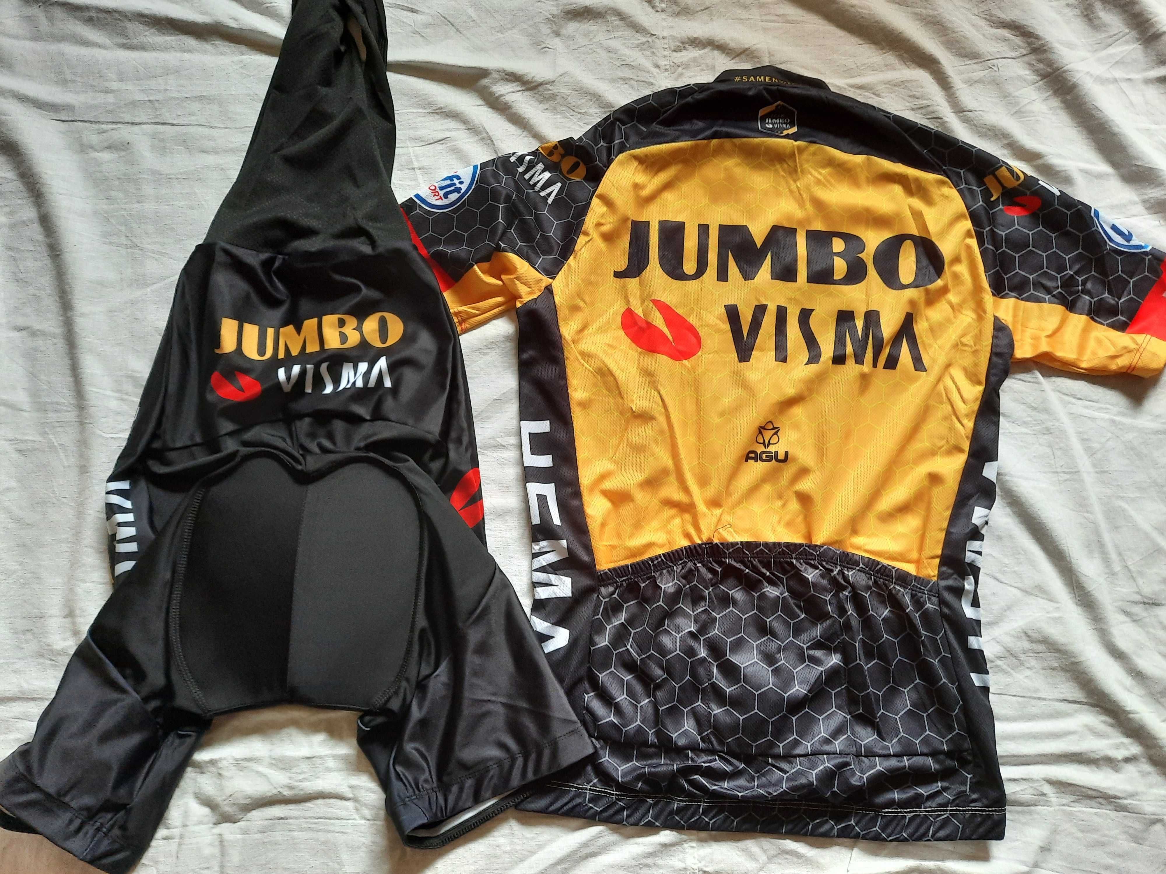 Echipament ciclism Jumbo Visma 2021 set pantaloni tricou