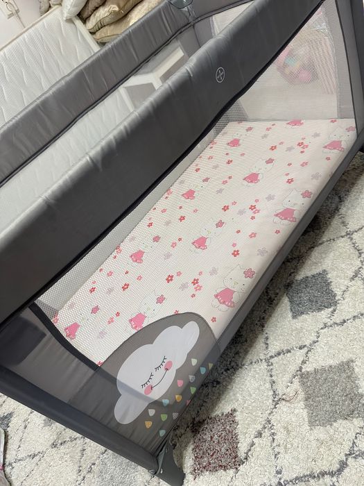 Patut / țarc pliabil Noriel + saltea extra, asternut si pături